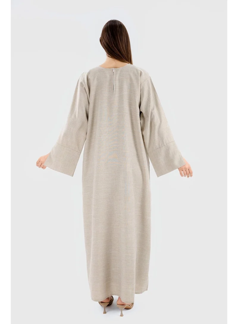 Ophelia  Linen Pocket Abaya for Women – Handcrafted UAE | Original Ophelia Design | Modest Wear for Women | Best Price UAE